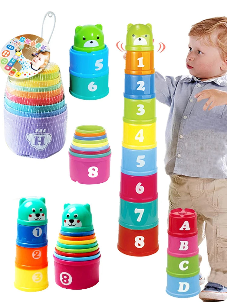 Kid Brain Response Battle Fold Cup Hand Speed Competition Fold Cup Kind Stapelspiel Früherziehung Puzzle Zug Brettspiele Spielzeug