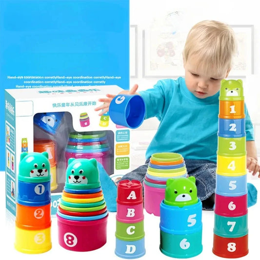 Kid Brain Response Battle Fold Cup Hand Speed Competition Fold Cup Kind Stapelspiel Früherziehung Puzzle Zug Brettspiele Spielzeug