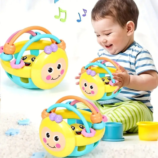 1 Pc 10 cm Baby Spielzeug Fangen Ball Biegsame Baby Walker Rasseln Entwickeln Intelligenz Ball 0-12 Monate kunststoff Glocke Rassel Puppe