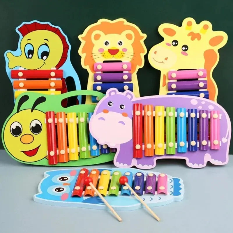 8-Skalen-Xylophon, pädagogisches Percussion-Xylophon, Lernen, professionelles Kinder-Xylophon aus Holz für Band, Anfänger, Geburtstagsgeschenk