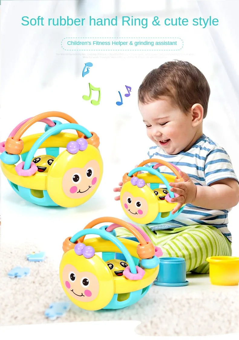 1 Pc 10 cm Baby Spielzeug Fangen Ball Biegsame Baby Walker Rasseln Entwickeln Intelligenz Ball 0-12 Monate kunststoff Glocke Rassel Puppe