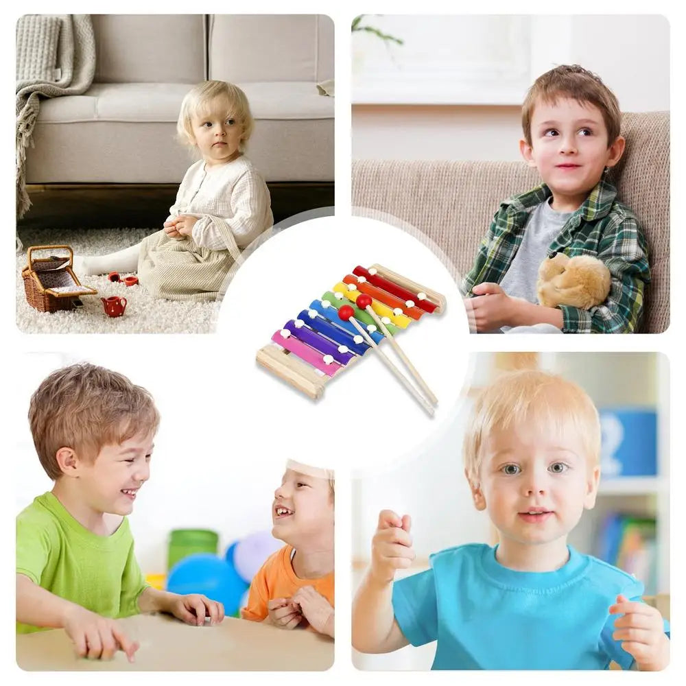 8-Skalen-Xylophon, pädagogisches Percussion-Xylophon, Lernen, professionelles Kinder-Xylophon aus Holz für Band, Anfänger, Geburtstagsgeschenk