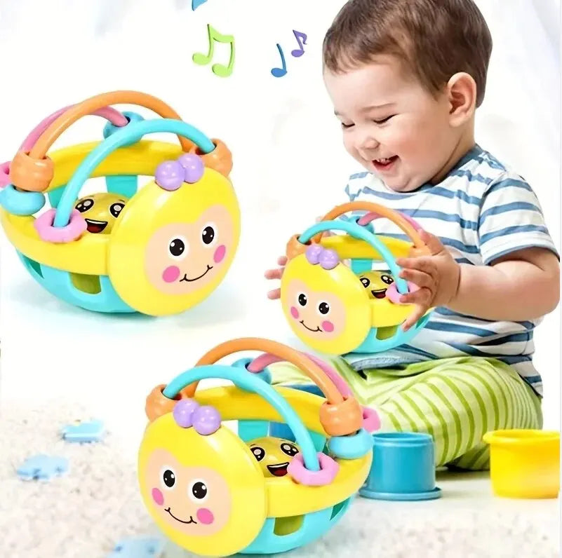 1 Pc 10 cm Baby Spielzeug Fangen Ball Biegsame Baby Walker Rasseln Entwickeln Intelligenz Ball 0-12 Monate kunststoff Glocke Rassel Puppe