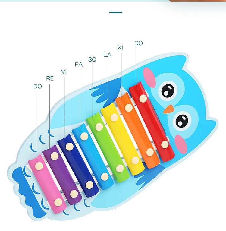 8-Skalen-Xylophon, pädagogisches Percussion-Xylophon, Lernen, professionelles Kinder-Xylophon aus Holz für Band, Anfänger, Geburtstagsgeschenk