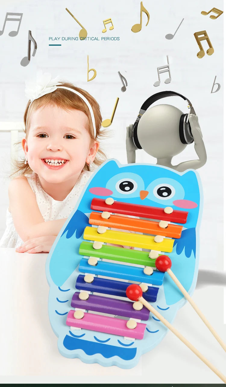 8-Skalen-Xylophon, pädagogisches Percussion-Xylophon, Lernen, professionelles Kinder-Xylophon aus Holz für Band, Anfänger, Geburtstagsgeschenk