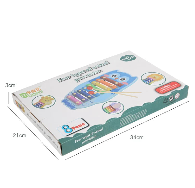 8-Skalen-Xylophon, pädagogisches Percussion-Xylophon, Lernen, professionelles Kinder-Xylophon aus Holz für Band, Anfänger, Geburtstagsgeschenk