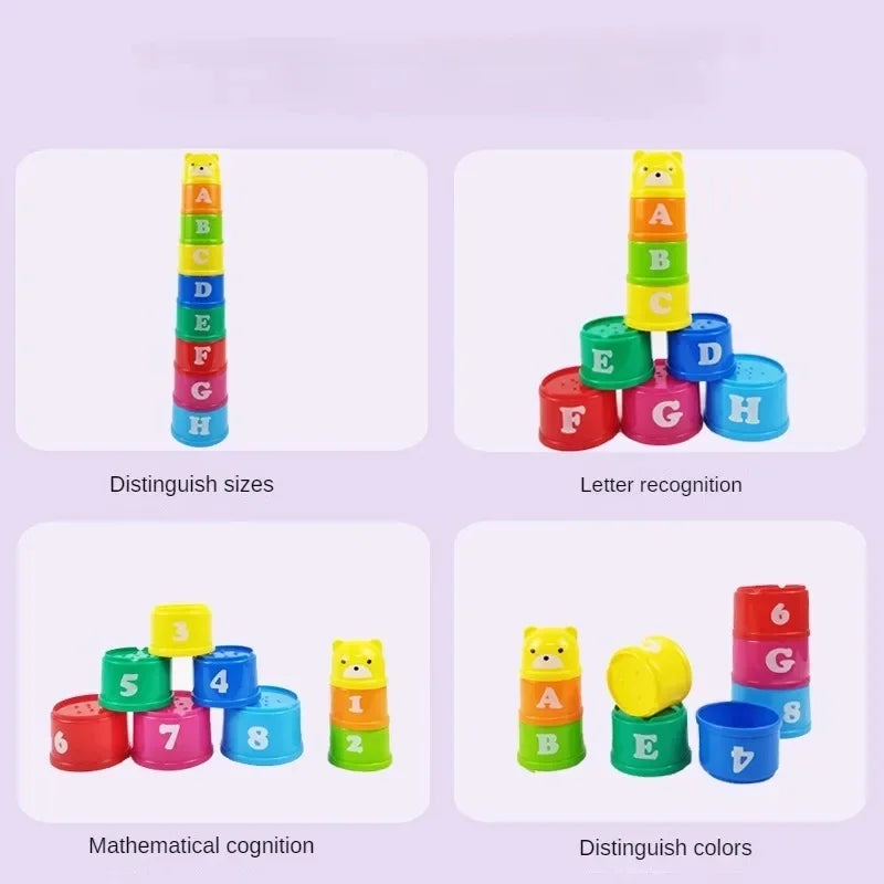 Kid Brain Response Battle Fold Cup Hand Speed Competition Fold Cup Kind Stapelspiel Früherziehung Puzzle Zug Brettspiele Spielzeug