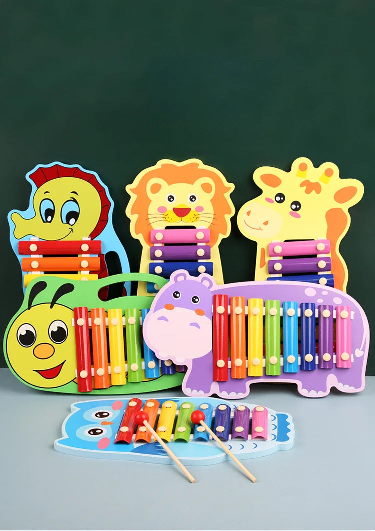 8-Skalen-Xylophon, pädagogisches Percussion-Xylophon, Lernen, professionelles Kinder-Xylophon aus Holz für Band, Anfänger, Geburtstagsgeschenk
