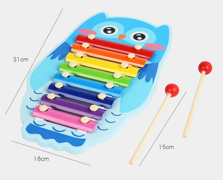 8-Skalen-Xylophon, pädagogisches Percussion-Xylophon, Lernen, professionelles Kinder-Xylophon aus Holz für Band, Anfänger, Geburtstagsgeschenk