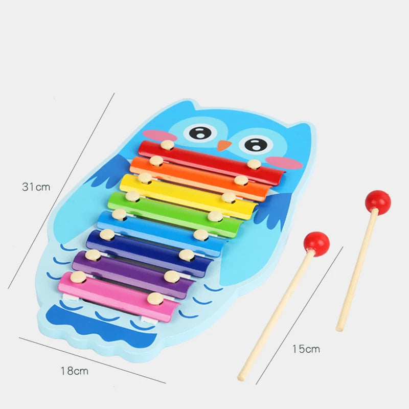 8-Skalen-Xylophon, pädagogisches Percussion-Xylophon, Lernen, professionelles Kinder-Xylophon aus Holz für Band, Anfänger, Geburtstagsgeschenk