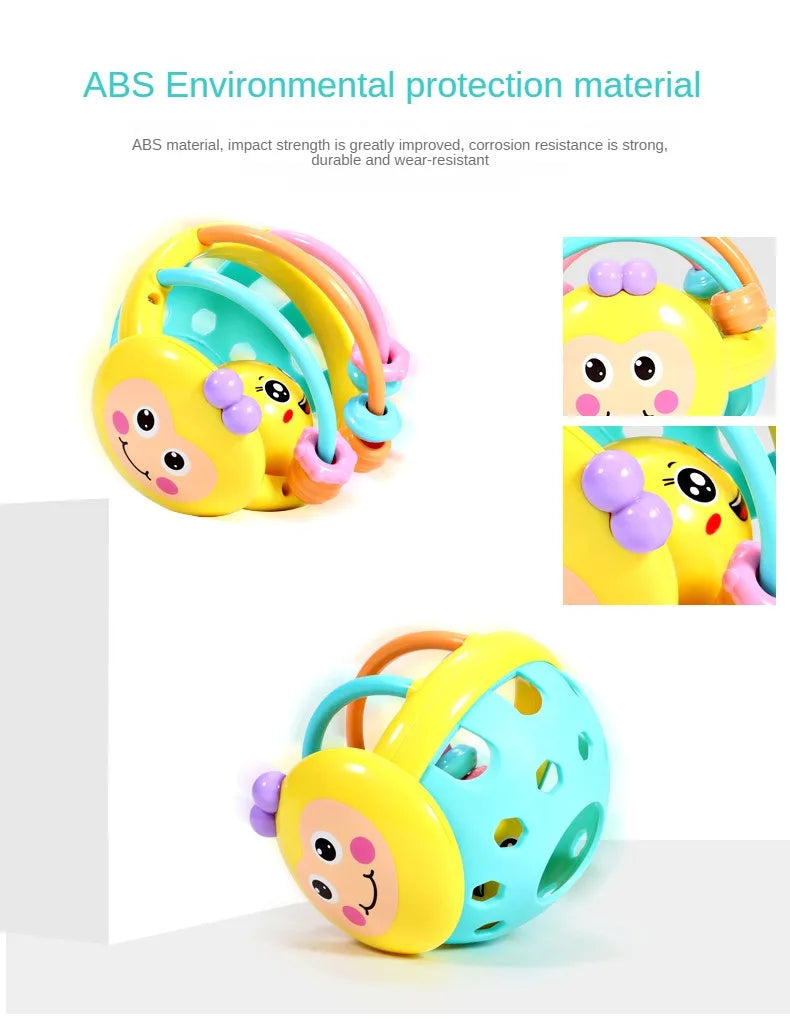1 Pc 10 cm Baby Spielzeug Fangen Ball Biegsame Baby Walker Rasseln Entwickeln Intelligenz Ball 0-12 Monate kunststoff Glocke Rassel Puppe